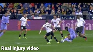 Mouctar Diakhaby injury vs Real Madrid vs Valencia pray for Mouctar Diakhaby injury vs Real Madrid [upl. by Rodina487]