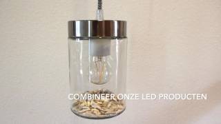 Do it Yourself Glazen pot hanglamp [upl. by Heshum]