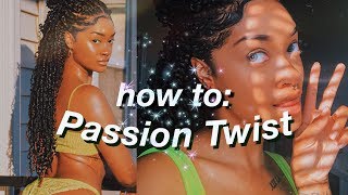 How To EASY Passion Twist Tutorial on Natural Hair  Step by Step  Beginner Friendly  Bri Hall [upl. by Skillern956]