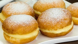 Recept na donuty  koblihy plněné mléčným krémem  Chutný TV [upl. by Aihsas290]