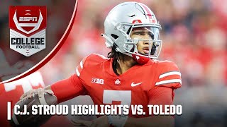 CJ Stroud throws 5 TDs in Ohio State’s win vs Toledo  ESPN College Football [upl. by Rabbaj]