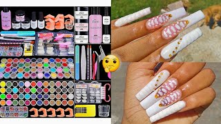 48 colors amazon beginner acrylic nail kit ft cooserry nails [upl. by Nave]