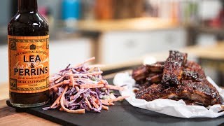 Lea amp Perrins SORTED food  How to make delicious BBQ Ribs and homemade coleslaw [upl. by Blalock936]