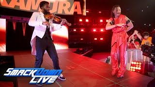 Twotime NXT Champion Shinsuke Nakamura debuts on SmackDown LIVE SmackDown LIVE April 4 2017 [upl. by Adile676]