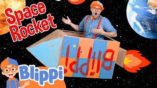 Ride a Rocket with Blippi to SPACE  Space Vehicles For Children  Educational Videos For Kids [upl. by Asare]