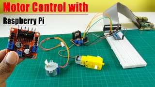 Motor control with Raspberry Pi  L298N motor driver with Raspberry Pi [upl. by Illak]