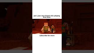 your new friend who playing first time Minecraft shorts viralshorts [upl. by Ennovahs]