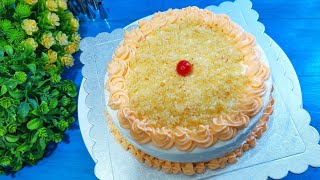 Yummy Birthday Cake Recipe  Cake Recipe Without Oven  Vanilla Cake Recipe With Decorations [upl. by Quenby]