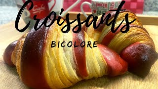 Croissants Sfogliati Bicolore fatti in casa  Cornetti come al bar [upl. by Ellata954]