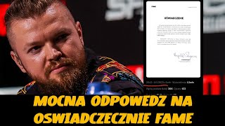 SYLWESTER WARDĘGA OSTRO ODPOWIADA NA OŚWIADCZENIE FAME [upl. by Iams]