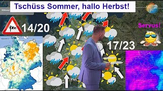 Ende des Sommers ab in den Herbst mit Wind amp Regen Wettervorhersage 2329092024 Abkühlung [upl. by Aret708]