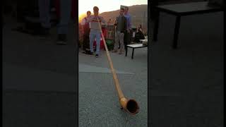 Alphorn the captivating sound the traditional swiss instrument travel shorts switzerlandshort [upl. by Eirrahs]