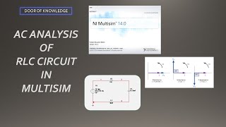 how to design a RLC circuit in multisim  AC source RLC  AC analysis  AC Phase shift [upl. by Nimrak130]