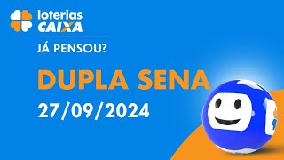 Resultado da Dupla Sena  Concurso nº 2720  27092024 [upl. by Mashe52]