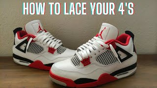 How To Lace Jordan 4s  The BEST Way to Loose Lace [upl. by Clementina]