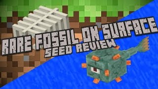 Minecraft Xbox OnePS3PS4  TU44 Seed  FOSSIL IN MINECRAFT Two Awesome Seeds [upl. by Sid]