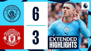 Extended Highlights  Man City 63 Man United  Haaland and Foden hattricks [upl. by Mairam]