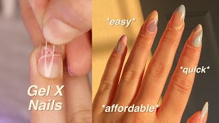 HOW TO DO GELX NAILS LIKE A PRO EASY AND CHEAP [upl. by Jenks614]