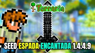 🤯 Consigue la ESPADA ENCANTADA en 1 minuto  TERRARIA 1449 SEED ESPADA ENCANTADA ✅ [upl. by Favian]