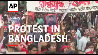 Protest in Bangladesh against PM demanding justice for 200 killed in violence [upl. by Reteid825]