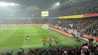 AC Sparta Praha  Baník Ostrava 2112024 13  branka Sparty  A Sørensen  choreo na protilehlé [upl. by Melburn]