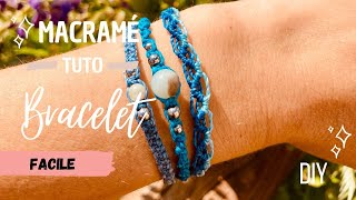 TUTO MICRO MACRAMÉ ✨Bracelet 3en 1 • DIY Macrame [upl. by Ilka]