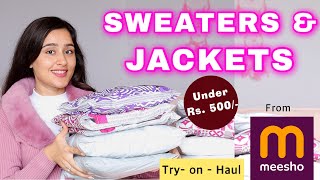 Huge MEESHO Winter Wear Haul ALL UNDER Rs 500   TryonHaul with Honest Reviews [upl. by Araec981]