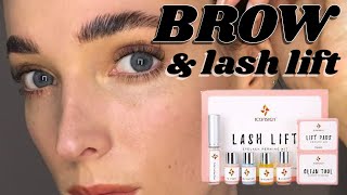 DIY BROW LAMINATION AT HOME WITH AMAZON ICONSIGN LASH LIFT KIT  EYEBROW EYELASH LVL PERM TREATMENT [upl. by Annoyi]