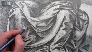 How To Draw Fabric Folds Drawing based on Leonardo da Vinci [upl. by Bierman894]