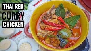 Thai Red Curry Chicken Recipe with Eggplants  Thai Girl in the Kitchen [upl. by Golliner]