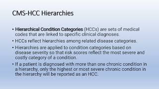 ICD10CM CMSHCC Crosswalk amp HCC Hierarchies [upl. by Alaikim]