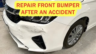 How to Repair a Honda City Front Bumper After an Accident [upl. by Ylecic]