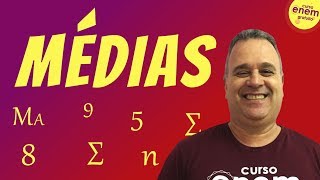 MÉDIAS  Resumo de Matemática para o Enem [upl. by Adnoma]