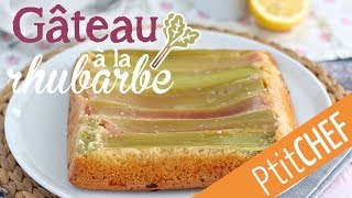 Recette de gâteau à la rhubarbe  Ptitchefcom [upl. by Icats958]