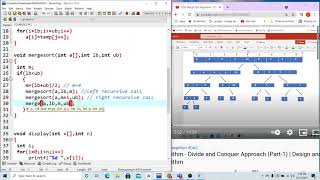 Merge Sort Algorithm Source code in C  Data Structure and Algorithm  Sorting Algorithm [upl. by Neelram254]