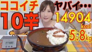 【MUKBANG】 Sad News Ichibanyas Curry LEVEL 10 IS So Spicy To Eat 58kg 14904kcal Use CC [upl. by Doi]