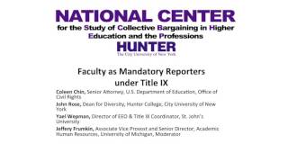 Faculty as Mandatory Reporters under Title IX [upl. by Niklaus509]