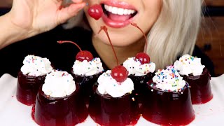 ASMR Eating Jello Dessert Sundae No Talking [upl. by Elirpa113]