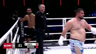 Iancu meciul anului în kickboxing KO de senzație la al doilea meci în Glory Iancu  Kepenek [upl. by Nnaaihtnyc]