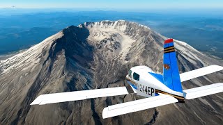 Flying Over Mount St Helens 1980 Volcanic Eruption Explained [upl. by Tammara]