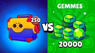 250 MEGA BOITES ou 20000 GEMMES 1200€ 🔥 BATTLE PACK OPENING Brawl Stars [upl. by Devlin]