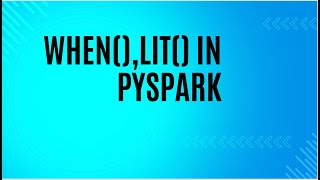 whenlit in pyspark with example [upl. by Petrine]