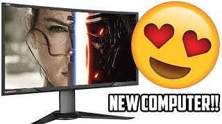 I GOT A CURVED MONITOR  EPIC NEW COMPUTER Lenovo Legion Y720 Cube [upl. by Deacon]