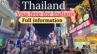 Thailand Is Visa free for Indian  Travelling to Thailand from India [upl. by Ecnesse360]