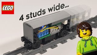 How I made a Motorised LEGO Narrow Gauge Train Car  Larry’s Lego [upl. by Elacsap]