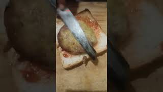 Bread barger recipe  best for lunch box  best for kids  viral Short  BaBaFoodRRC [upl. by Chafee912]