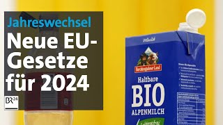 Jahreswechsel Neue EUGesetze für 2024  BR24 [upl. by Neibart]