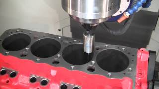 Combo 5axis CNC Cylinder Head amp Block Machining center The CENTROID A560 PortBlock [upl. by Neema]