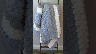 Free Easy Blanket Pattern Using Bernat Baby Stripes Yarn easycrochet crocheting crochet [upl. by Nimrak]