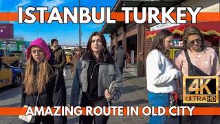 ISTANBUL TURKEY OLD CITY WONDERFUL ROUTE EMINONU BAZAAR TO KARAKOY 4K ULTRA HD WALKING TOUR 2024 [upl. by Ezzo]